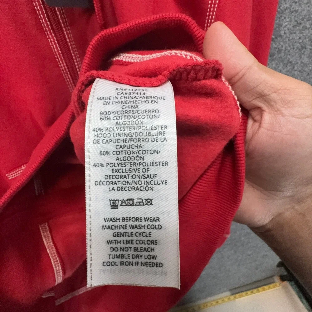 True Religion Sweatshirt Mens XL Red Buddha Contrast Stitch Zip Up Hoodie NEW